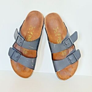 Birkenstock Arizona Sandal Habana black Oiled Leather size 8  genuine spain‎